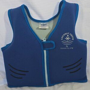 Coconut Grove by Sunnylife - Kids, Boys Swim Float Vest blue shark life vest